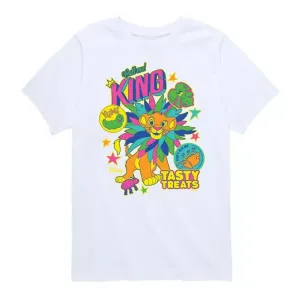 Футболка с наклейками «Король Лев» и «Симба» для мальчиков 8-20 лет Disney, белый