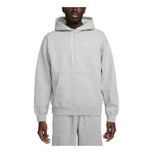 Толстовка Nike Solo Swoosh Fleece Pullover Hoodie 'Grey', серый