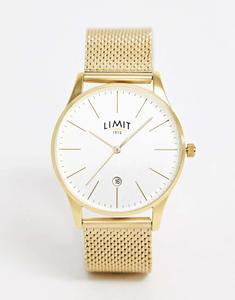 Золотые часы Limit с сеткой и белым циферблатом