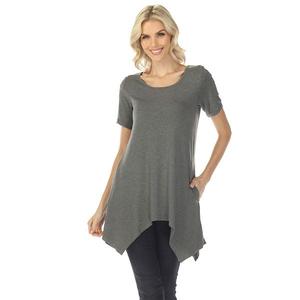 Женский короткий рукав свинг туника топ Wm Fashion, Grey