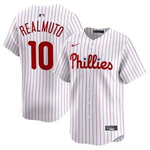 Мужская белая домашняя лимитированная джерси philadelphia phillies jt realmuto Nike