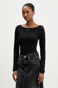 Лонгслив Tommy Jeans, черный