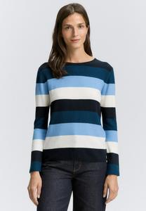 Джемпер TOM TAILOR STRUCTURED STRIPED, Big Teal Knit Stripe/Blue