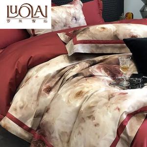 LUOLAI HOME Комплект постельного белья 4 предмета, 220x240 см, пододеяльник