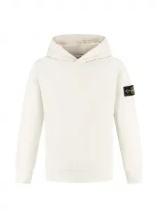 Худи с нашивкой-логотипом Stone Island Junior, бежевый