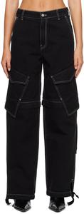 Черные джинсы-парашюты Dion Lee