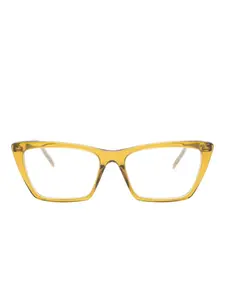 Очки в оправе 'кошачий глаз' Saint Laurent, зеленый