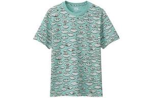 Футболка из коллекции Kaws Co-Brand, цвет унисекс, синяя Uniqlo, синий