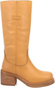 Женские сапоги Dingo Vagabond с круглым носком, на каждый день, высокие до колена, средний каблук 2-3" - Красные