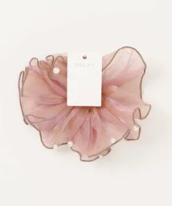 Прозрачная резинка для волос из органзы золотистого цвета 6250704 Goldy, цвет Pnk