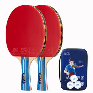 Ракетка для настольного тенниса DOUBLEFISH All Wood Professional Advanced Type [Длинная ручка, хват shakehand, 2 шт] DOUBLE FISH, [professional advanced]long handle shakehand grip*2+original thickened racket bag+3 pcs competition grade balls