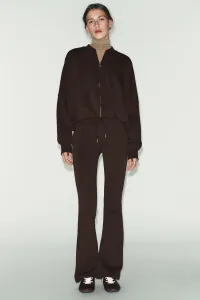 Куртка-бомбер interlock Zara, коричневый