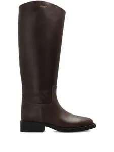 Кожаные сапоги на молнии Coach, коричневый