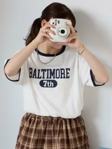 Футболка с контрастной отделкой