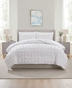 Роскошный мягкий комплект постельного белья из ткани сирсакер, 7 предметов, размер Queen Nestl, белый