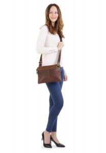 Сумка через плечо, натуральная кожа BODENSCHATZ, цвет Cognac