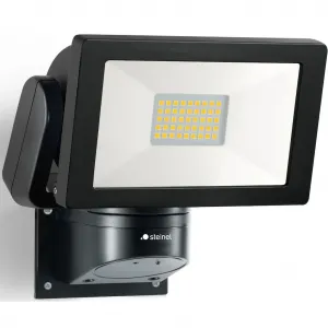 Настенный светильник LED LS 300 светодиодная панель нейтральный белый 4000K, устойчивый к ультрафиолету, прожектор для улицы, двора, гаража, сада Steinel, черный