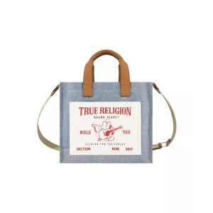 Женская большая сумка-тоут с карманом среднего размера True Religion, синий