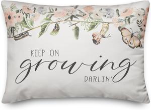 Creative Products Декоративная подушка Keep on Growing Darlin мягкий чехол синий Keep on Growing