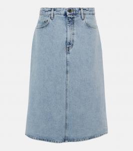 Джинсовая юбка миди Toteme, Cool Blue