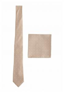 Галстук POLKA DOT SET - Pocket square Next, бежевый