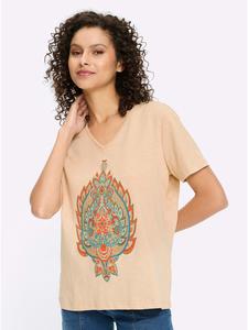 Рубашка с принтом в песочном цвете Heine