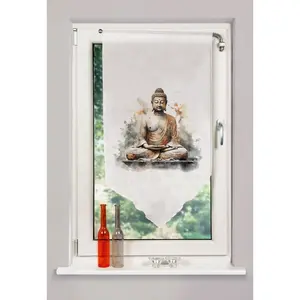 Шторка на стержне ZAYRA, 1 шт., цифровая печать, вуаль, SCHAUBE Home Wohnideen, Naturfarben