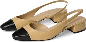 Туфли Veronica Beard Cecile Sling, цвет Wheat Beige/Black Leather