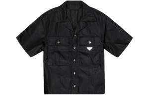 Рубашка мужская Prada с карманами, черный