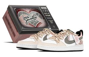 Nike Скейтбордные кроссовки Court Borough Low 2 с низким верхом, увеличивающие высоту, серые и розовый