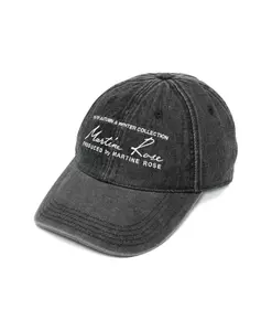 Черная джинсовая кепка с вышитым логотипом. Martine Rose, черный