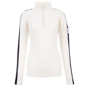 Куртка-поло Meister Jeannie с застежкой-молнией на четверть длины (женская), Winter White/Black