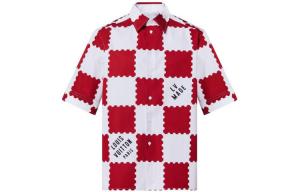 Новые квартальные продукты LV Shirt Men Red And White Louis Vuitton, красный