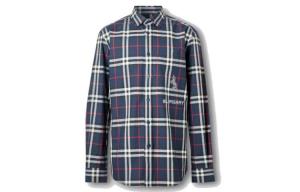 Рубашка мужская темно-синяя Burberry, синий