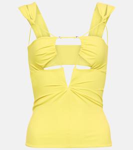Трикотажный топ с вырезом Nensi Dojaka, желтый