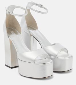 Босоножки на платформе из кожи Tatiana Paris Texas, Metallic Silver