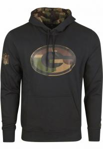 Толстовка NFL BAY PACKERS New Era, цвет black wood camo