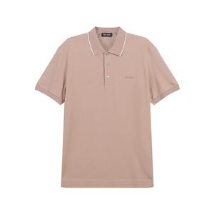 Футболка поло Zegna SS24 мужская Cameo коричнево-розовая Ermenegildo Zegna