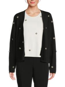 Открытый кардиган с цветочным узором Karl Lagerfeld Paris, черный