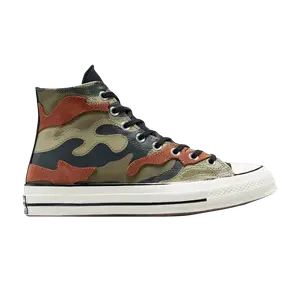 Кроссовки Converse Chuck 70 High 'Hybrid Camo', зеленый