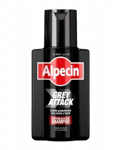 Шампунь против выпадения волос и седины Grey Attack с кофеином и цветом, 200 мл Alpecin