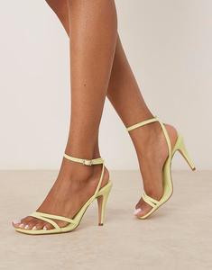 Босоножки на каблуке ASOS DESIGN Nia зеленого цвета