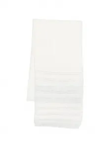 Шарф в полоску с бахромой Eleventy, белый