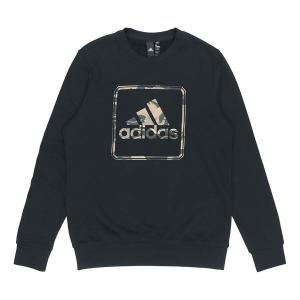 Толстовка adidas MH Gfx Ft Bos Round Neck Logo Sports Black, черный