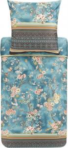 Сатиновый комплект постельного белья Bassetti Mako Pallanza цвет зеленый V2 размер 200х200 + 2х 80х80 100% хлопок