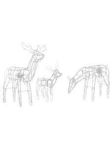 Beliani Декоративный набор из 3 светодиодных светильников MIKKELI белого цвета