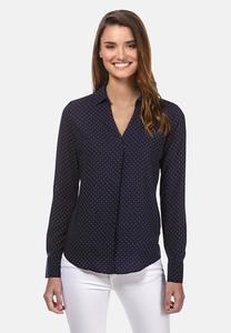 Блуза Vincenzo Boretti gerade geschnitten, темно-синий