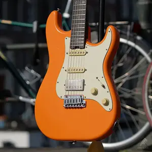 Schecter USA Custom Shop Nick Johnston HSS Атомно-оранжевый Nitro Relic