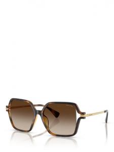 RA5319U женские квадратные солнцезащитные очки с градиентом Ralph Lauren, Dark Havana/Brown