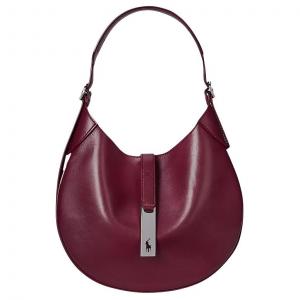 Polo Ralph Lauren Кожаная наплечная сумка Polo ID для женщин красная